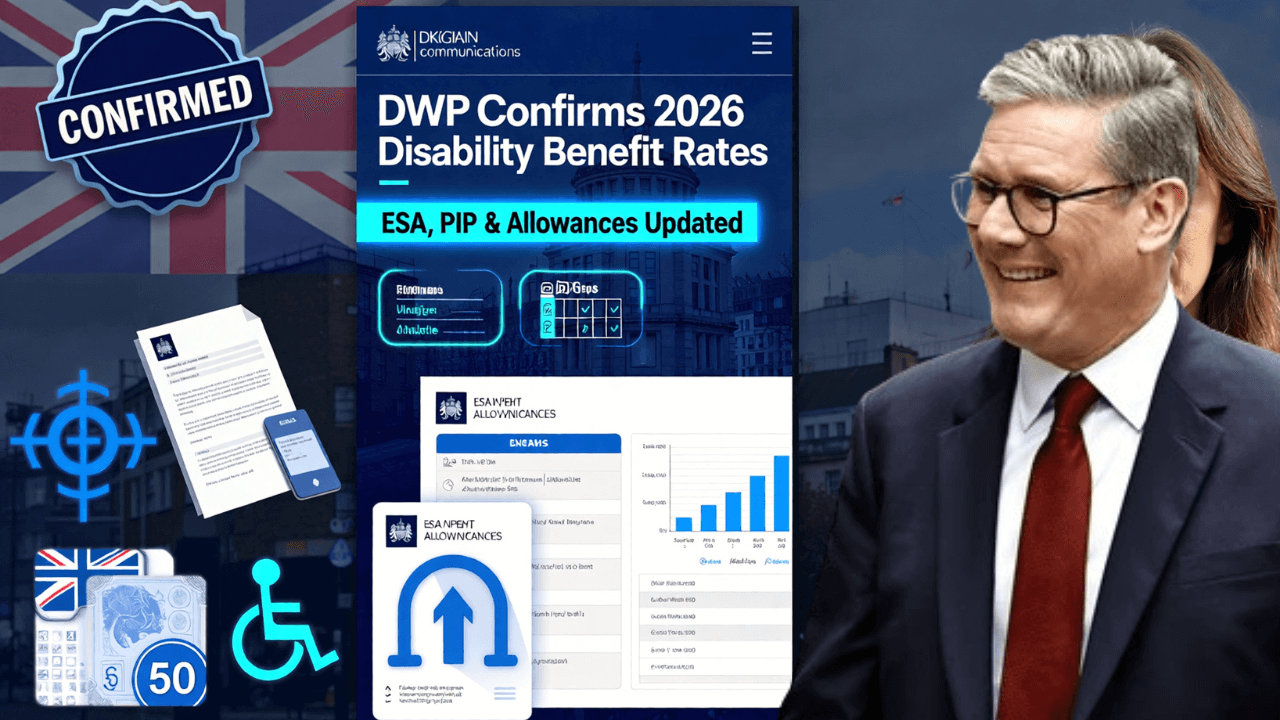 DWP Confirms 2026 Disability Benefit Rates – ESA, PIP and Allowances Updated