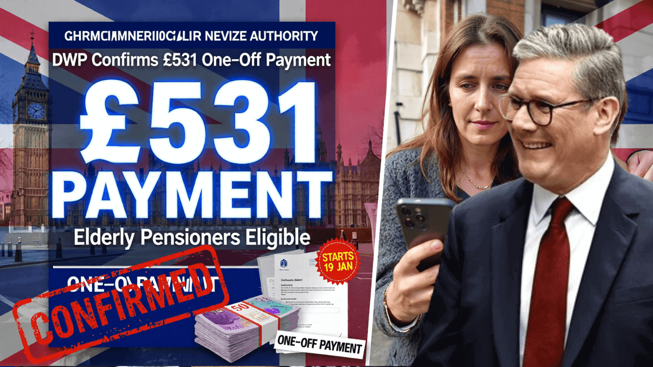 DWP Officially Confirms £531 One-Off Payment for Elderly Pensioners – Payments Start From 19 January 2026